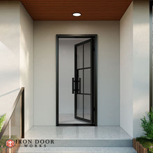 Load image into Gallery viewer, Euro 36" x 96" RH Inswing Entryway Iron Door