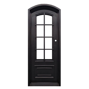 Craftsman Entryway Iron Door - 40" x 96" Eyebrow LH Inswing