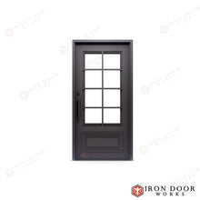 Load image into Gallery viewer, Craftsman Entryway Iron Door - 48&quot; x 96&quot; RH Inswing
