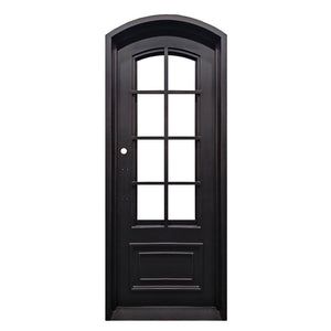 Craftsman Entryway Iron Door - 40" x 96" Eyebrow RH Inswing