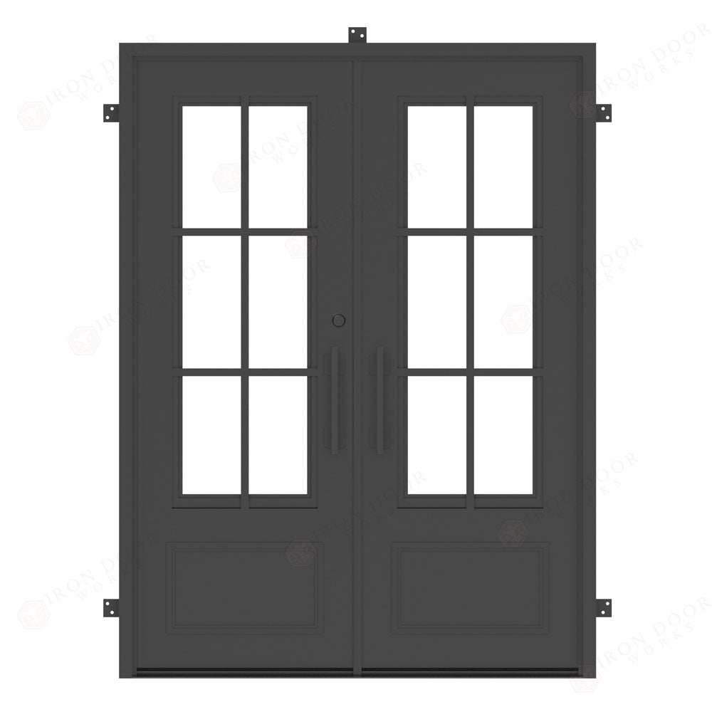 Craftsman Double Entryway Iron Door 72