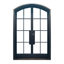 Load image into Gallery viewer, Euro 72&quot; x 108&quot; Entryway Iron Door - Eyebrow - LH Inswing
