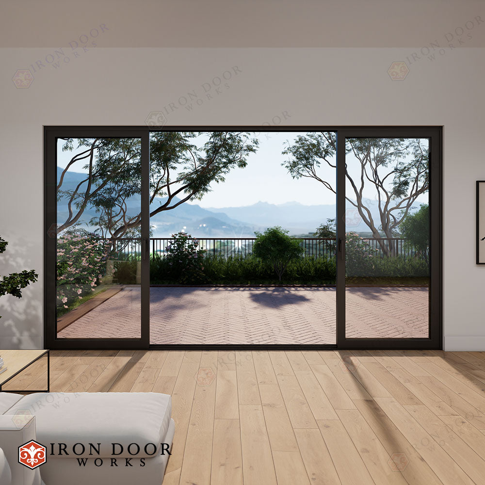 Four Panel Slide Example Lift and Slide - 4 Panel Slider Doors – Iron Door Works LLC
