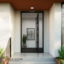 Load image into Gallery viewer, Pivot 60&quot; x 108&quot; RH Entryway Iron Door
